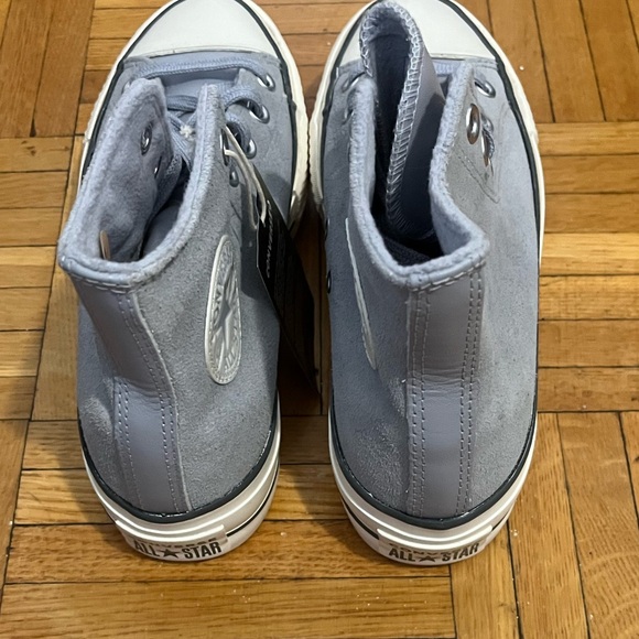 Powder Blue Suede Platform Converse All Star - Picture 4 of 5